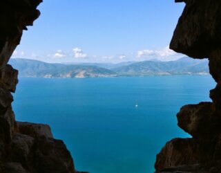 Zicht vanuit Palamidi-fort in Nafplio