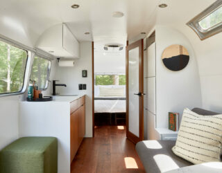 Binnenin airstream trailer