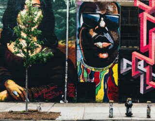 Geniet van graffiti in Brooklyn New York