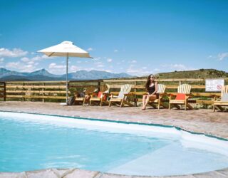 Zwembad glamping in Oudtshoorn