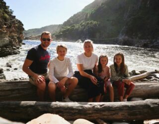 Familiefoto in Storms River Zuid Afrika