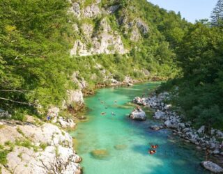 Aquatrekking in Slovenië met kinderen