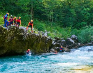 Aquatrekking met kinderen in Slovenië