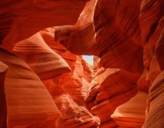 Zigzaggen in Antelope Canyon