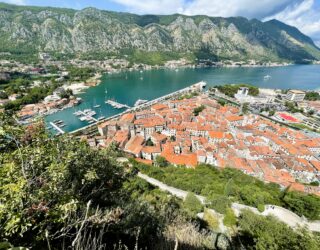 uitzicht over baai van Kotor