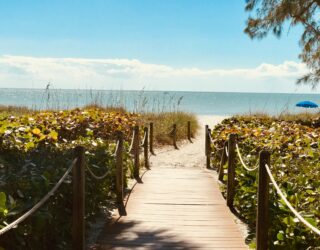 Naar het strand op Sanibel