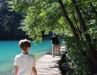 Familie in Plitvice National Park