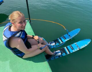 Waterskiën met tieners in Portugal