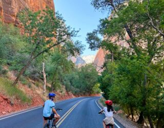 Fietsen met de kinderen door Zion National Park
