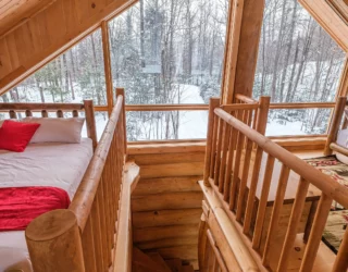 Slaapkamer chalet tussen de wolven in Canada