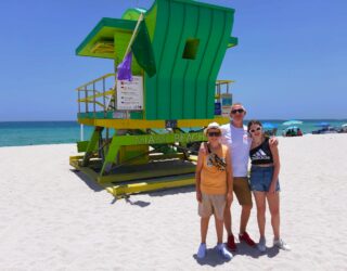 Gezin aan strandhuisje Miami Florida