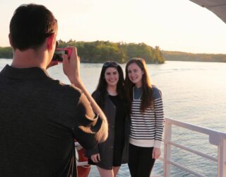 Fotoshoot met tieners bij 1000 eilanden in Canada