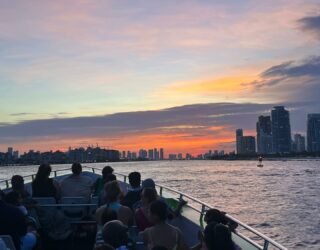 Zonsondergang speedboat Miami