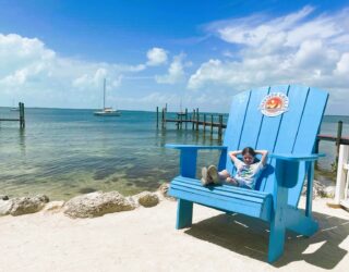 Kind op reuzenstoel Key West