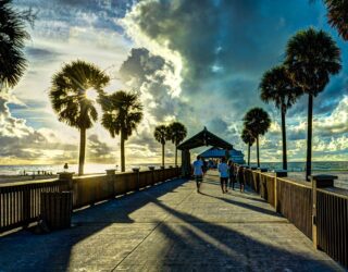 Pier aan Clearwater Beach in Florida