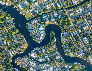 Kanalen Fort Lauderdale bovenaanzicht