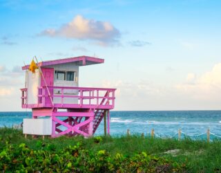 Kleurrijk strandhuisje in Miami