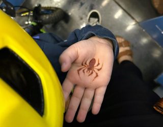 Een spin als Henna Tattoo