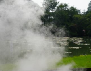 Stomend water Beppu Japan