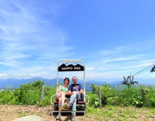 Liesbeth en geert tijdens hike Hakuba