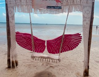 Schommel op strand Isla Holbox