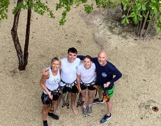 Familiefoto na zipline