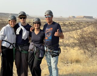 Liesbeth en haar gezin in Namibië