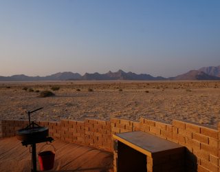 Uitzicht vanop terras verblijf Sossusvlei