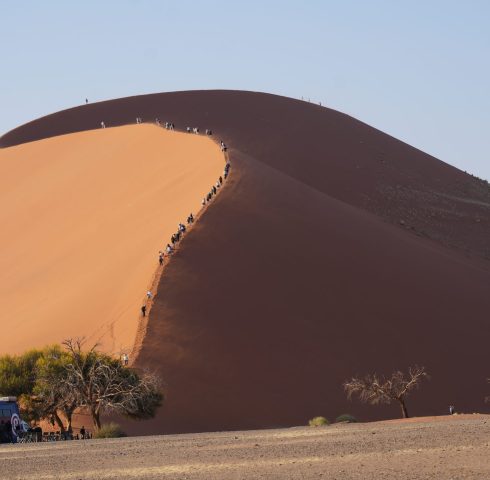Beklim de duinen van Sossusvlei