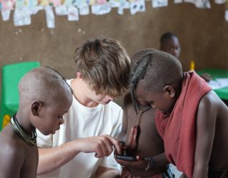 Zoon van Liesbeth met Himba's