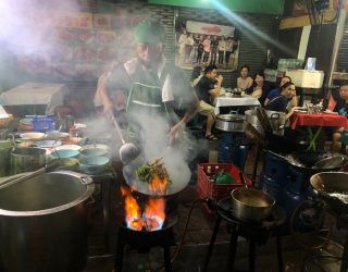 Kok bakt in pan in Chinatown Bangkok