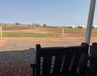 Uitzicht vanop terras verblijf Mariental