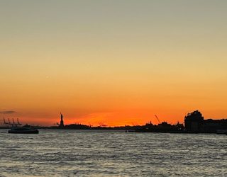 Sunset tijdens skyline tour in New York