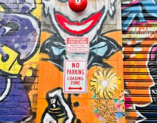 Muur met graffiti in New York