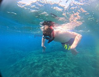 Mantaroggen zoeken snorkelen