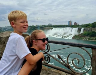 Familie Reyershove op uitkijkt in Oost-Canada
