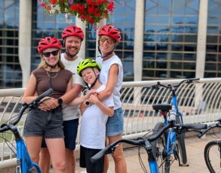 Familie Reyershove met de fiets in Oost-Canada