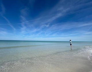 Familie Thielen in het water Amerika