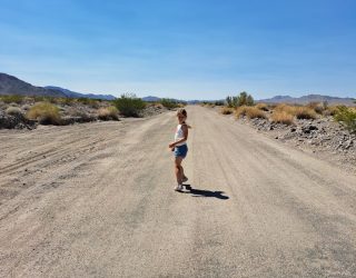 Familie D'Hoker op straat in West USA