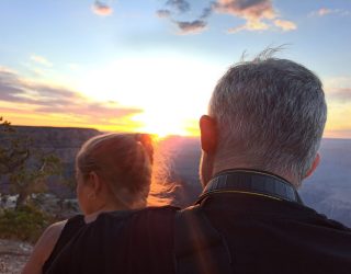 Familie D'Hoker zonsopgang West USA