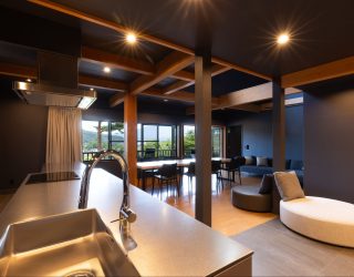 Living verblijf bij Mount Fuji