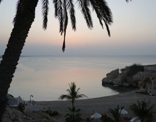 Baai bij verblijf Muscat