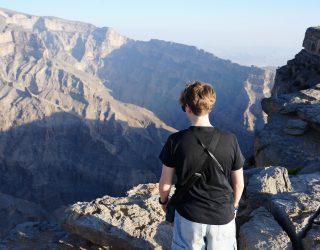 Tieners in Grand Canyon van Oman