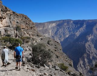 Wandelen in de Grand Canyon van Jebel Shams