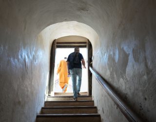 Op trappen Fort Nizwa