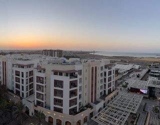 Uitzicht hotel aan de marina