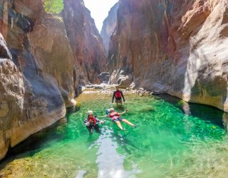 In water Snake Canyoning