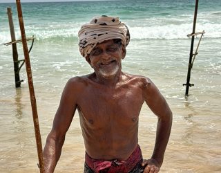 Steltvisser in Sri Lanka